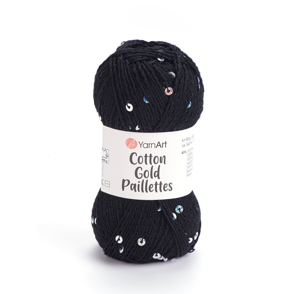 Yarn Art Cotton Gold Paillettes