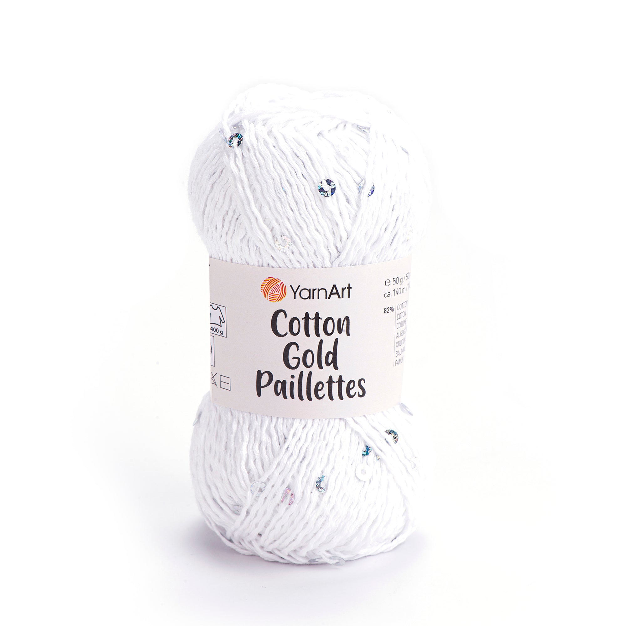 Yarn Art Cotton Gold Paillettes