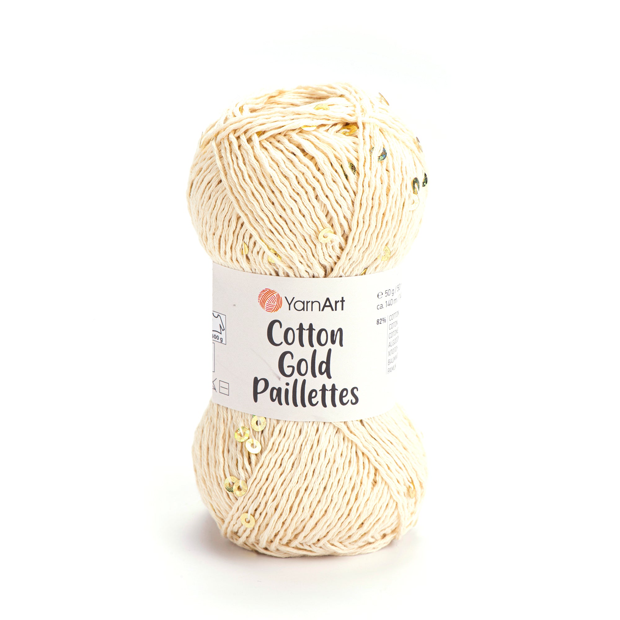 Yarn Art Cotton Gold Paillettes