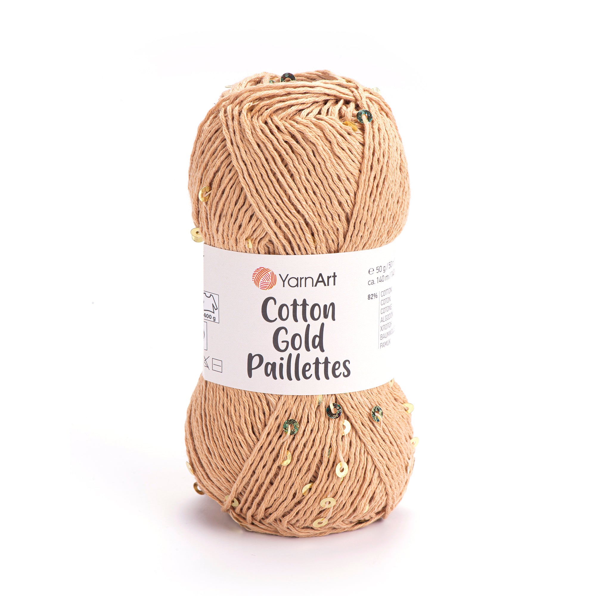 Yarn Art Cotton Gold Paillettes