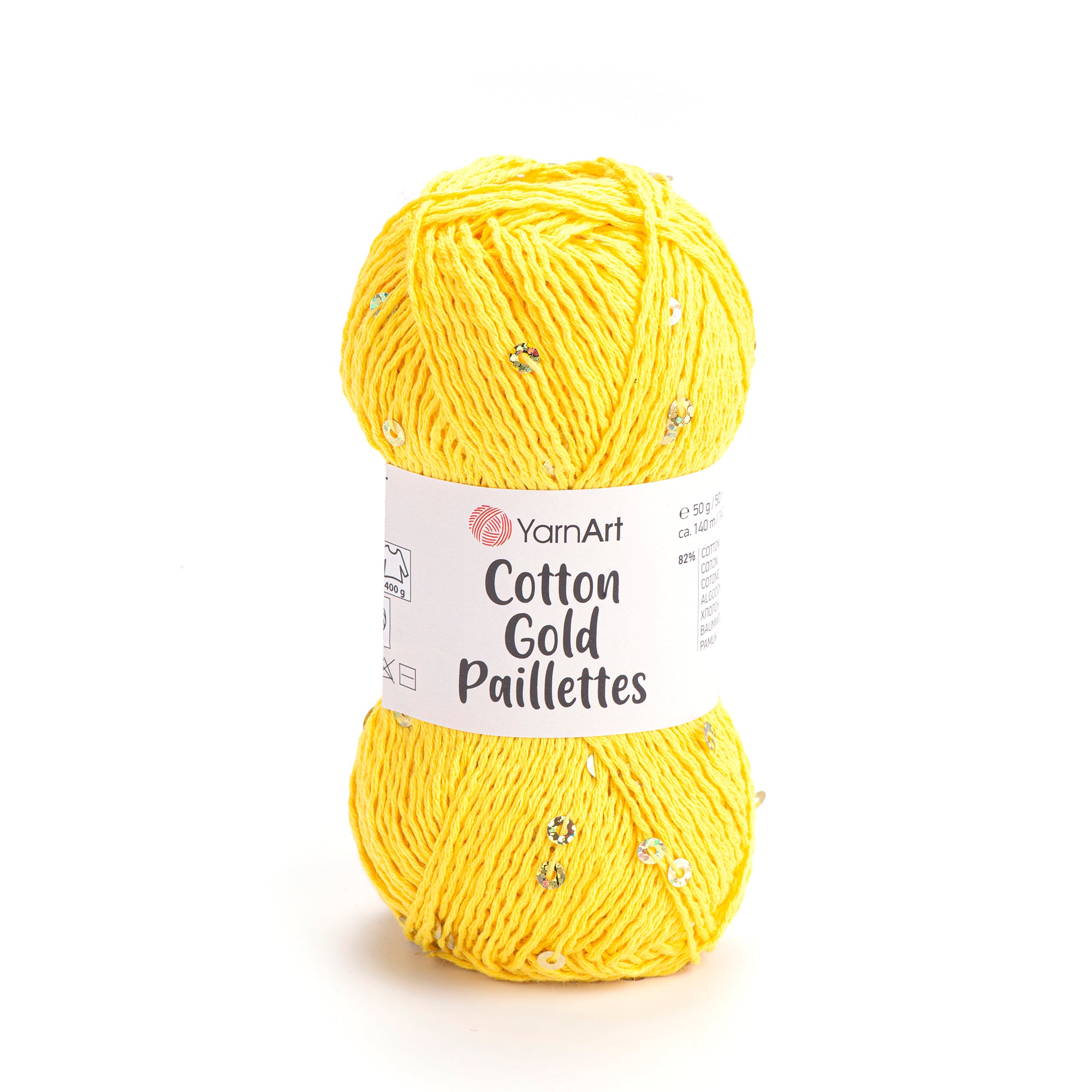Yarn Art Cotton Gold Paillettes
