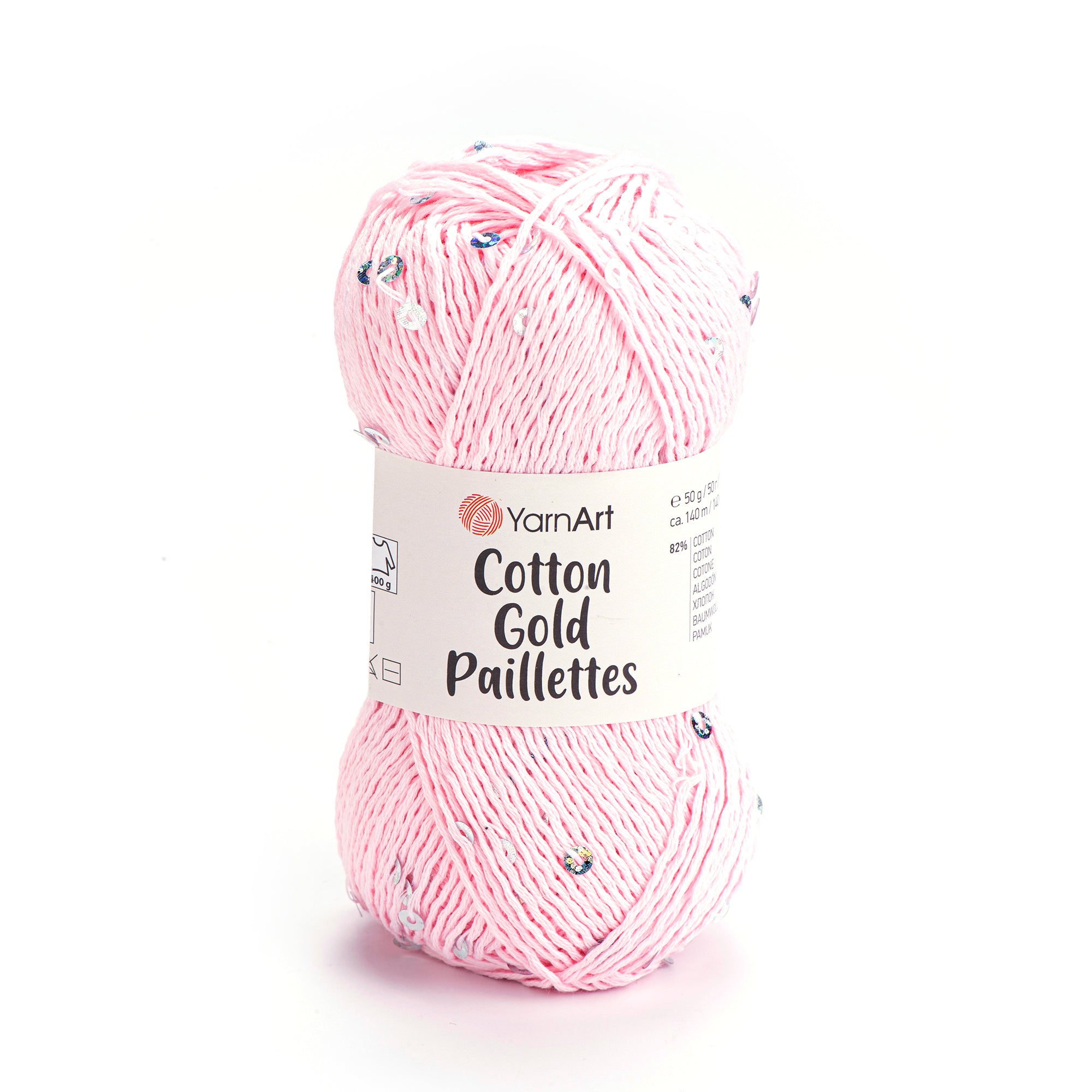 Yarn Art Cotton Gold Paillettes