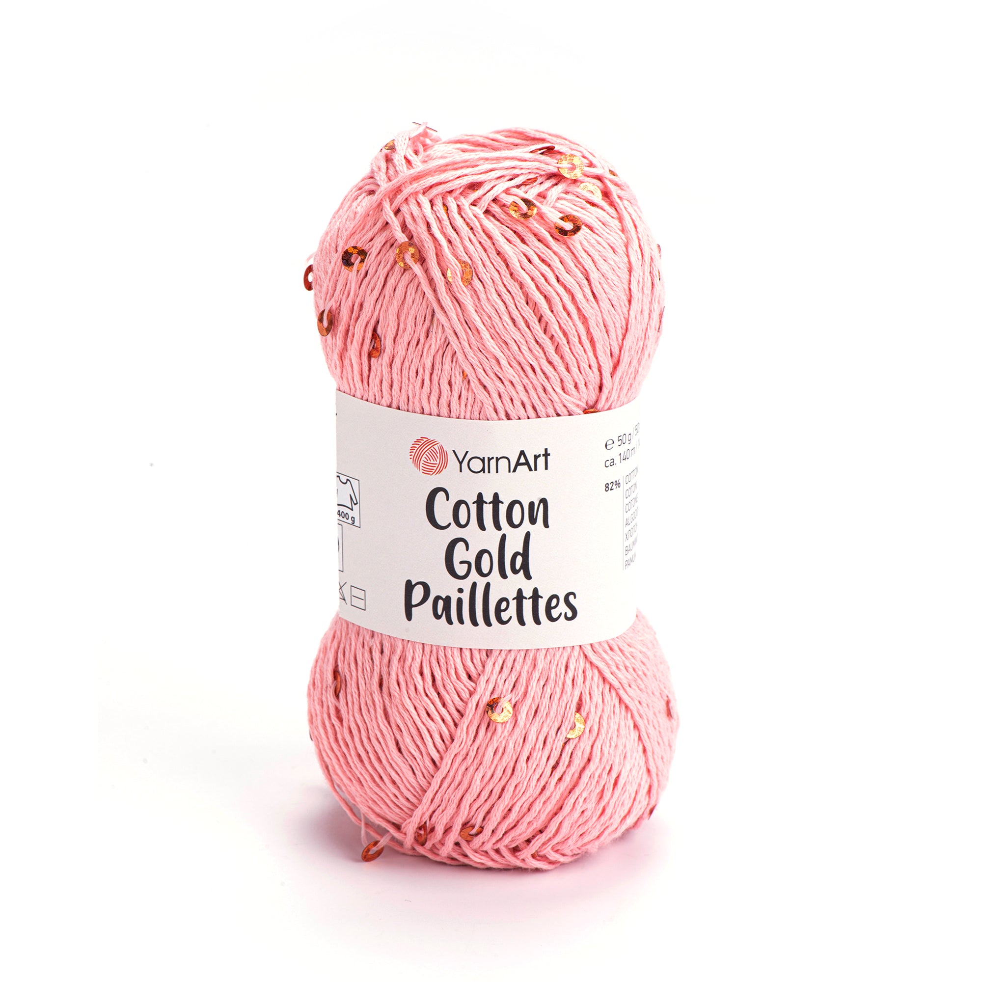 Yarn Art Cotton Gold Paillettes