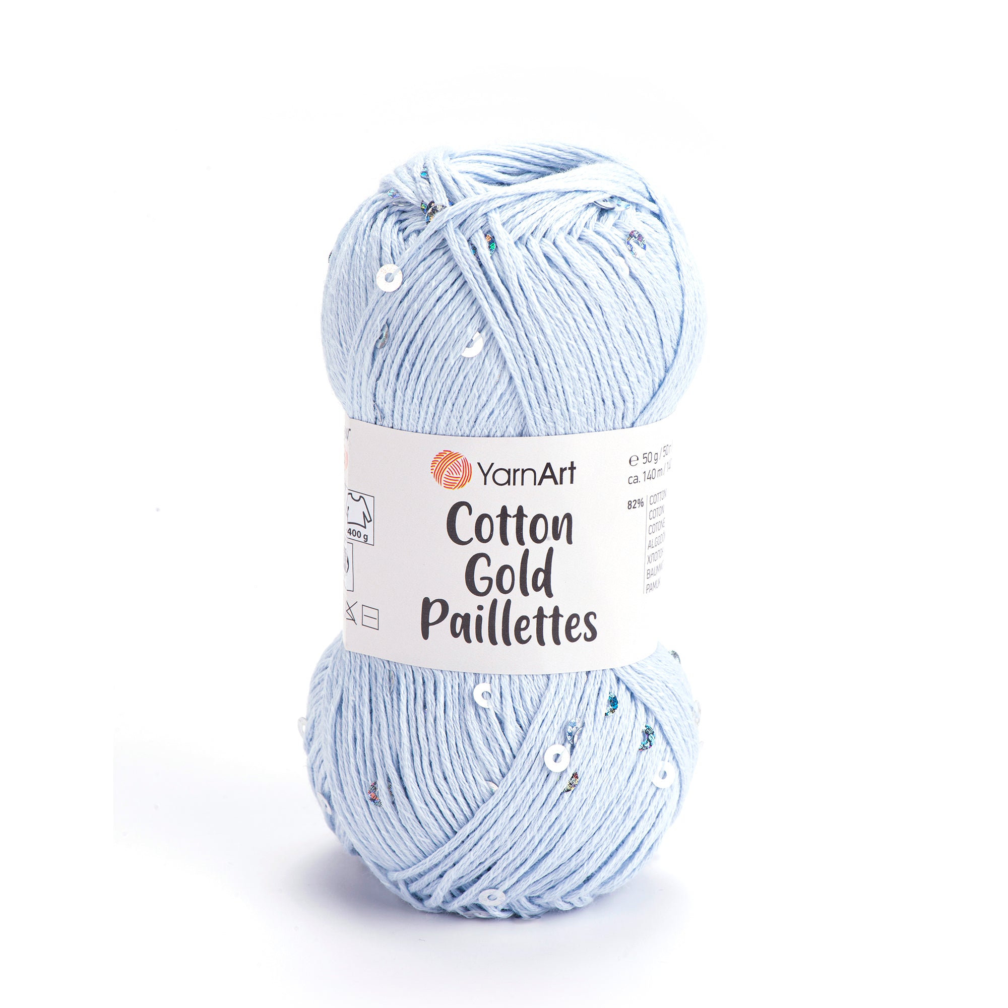 Yarn Art Cotton Gold Paillettes