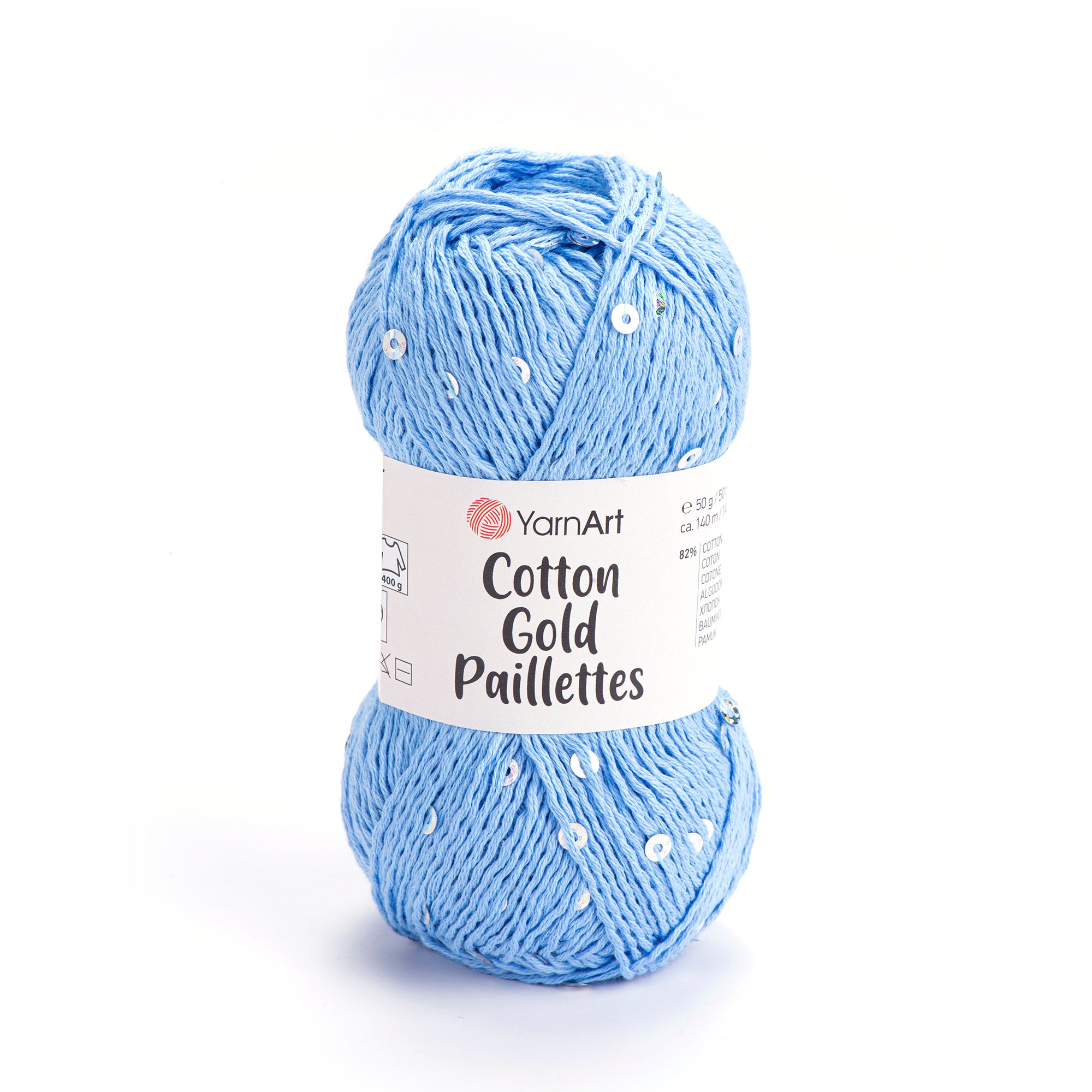 Yarn Art Cotton Gold Paillettes