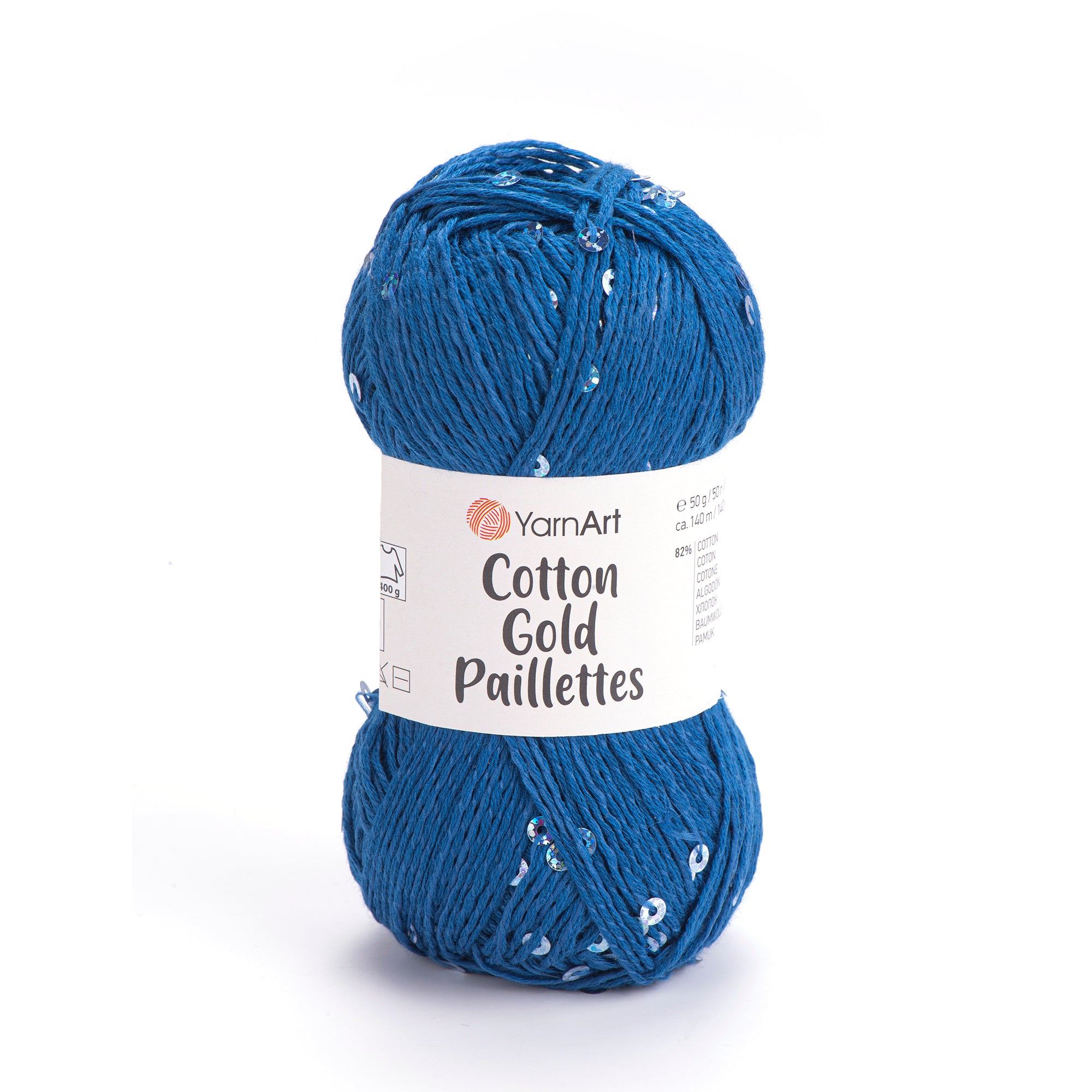 Yarn Art Cotton Gold Paillettes