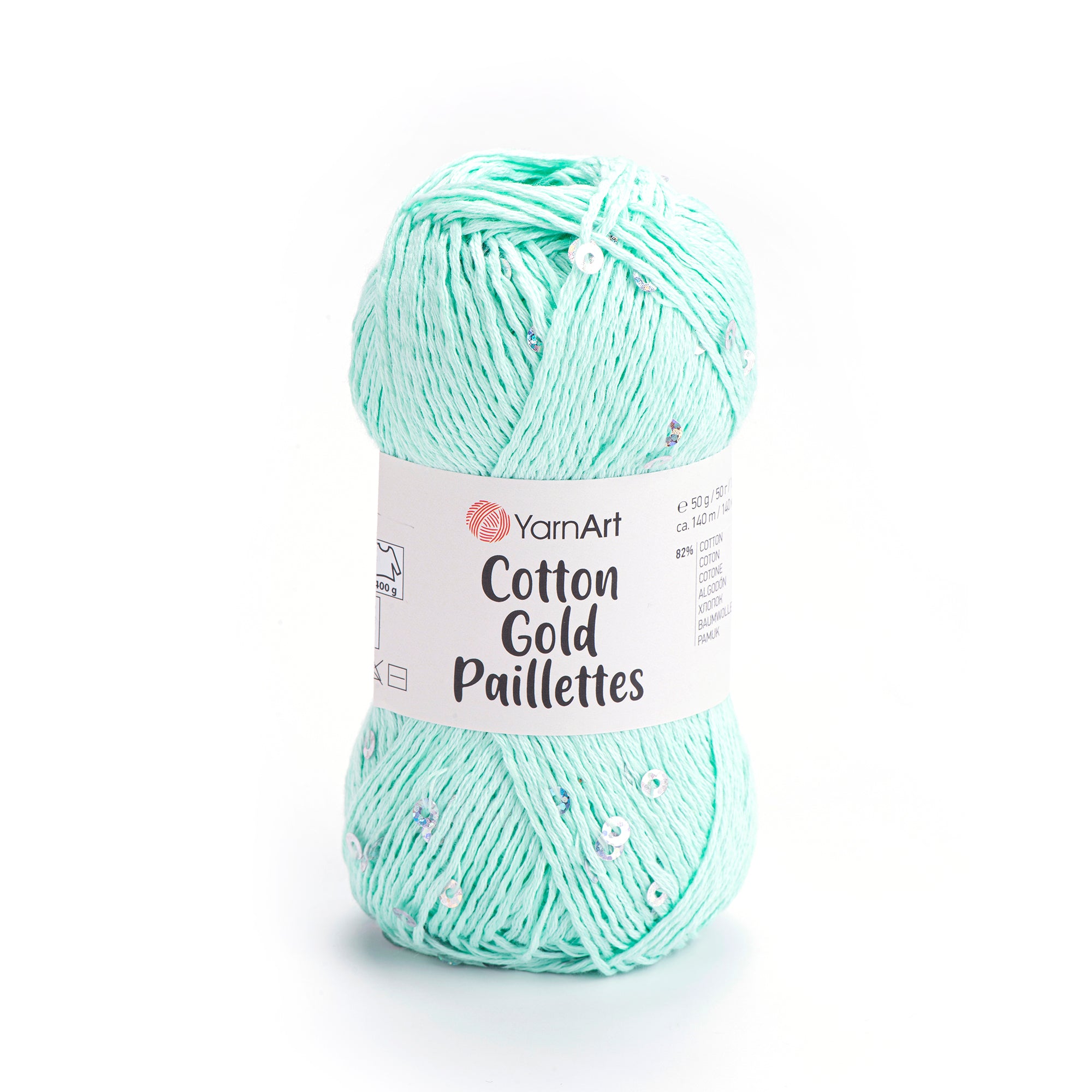 Yarn Art Cotton Gold Paillettes