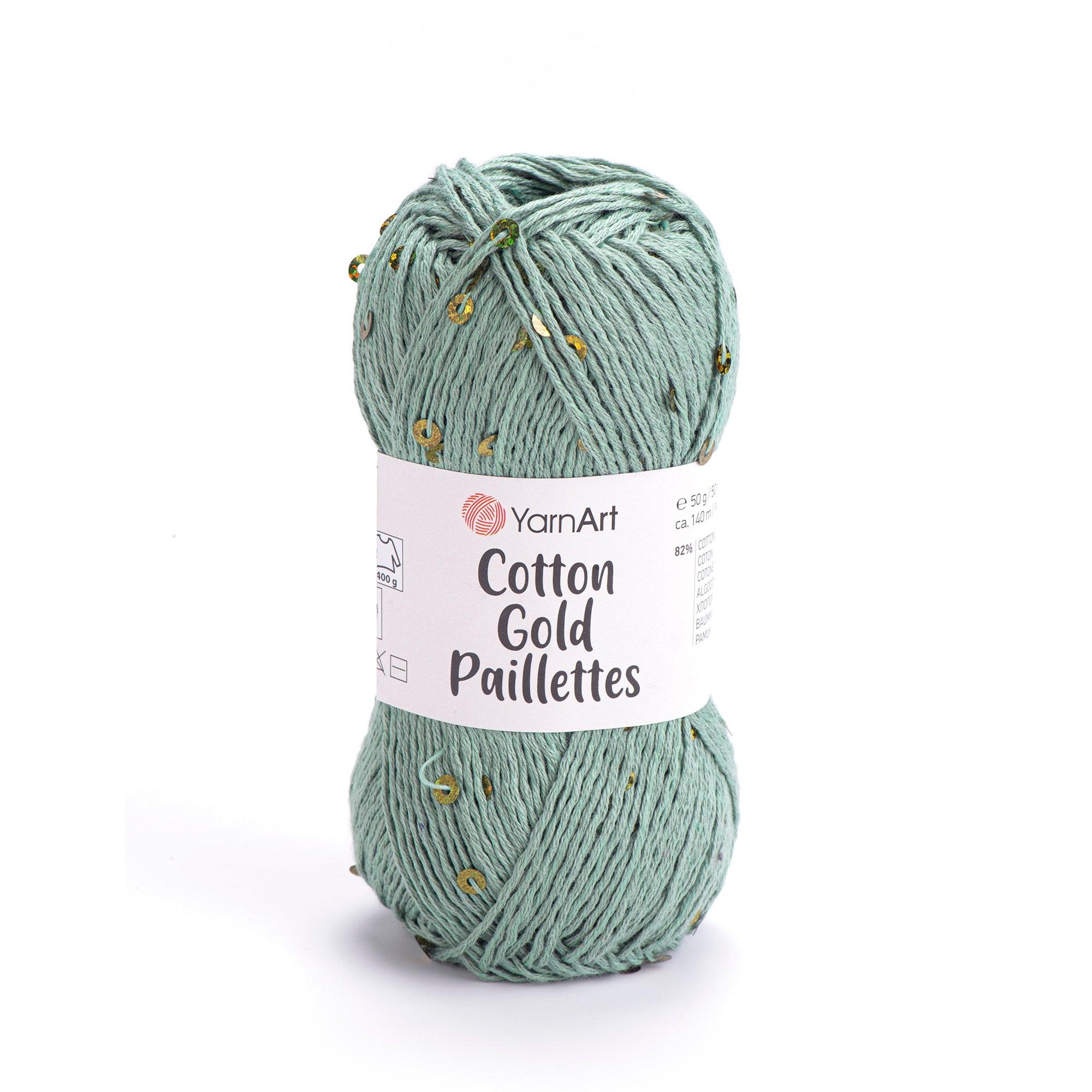 Yarn Art Cotton Gold Paillettes