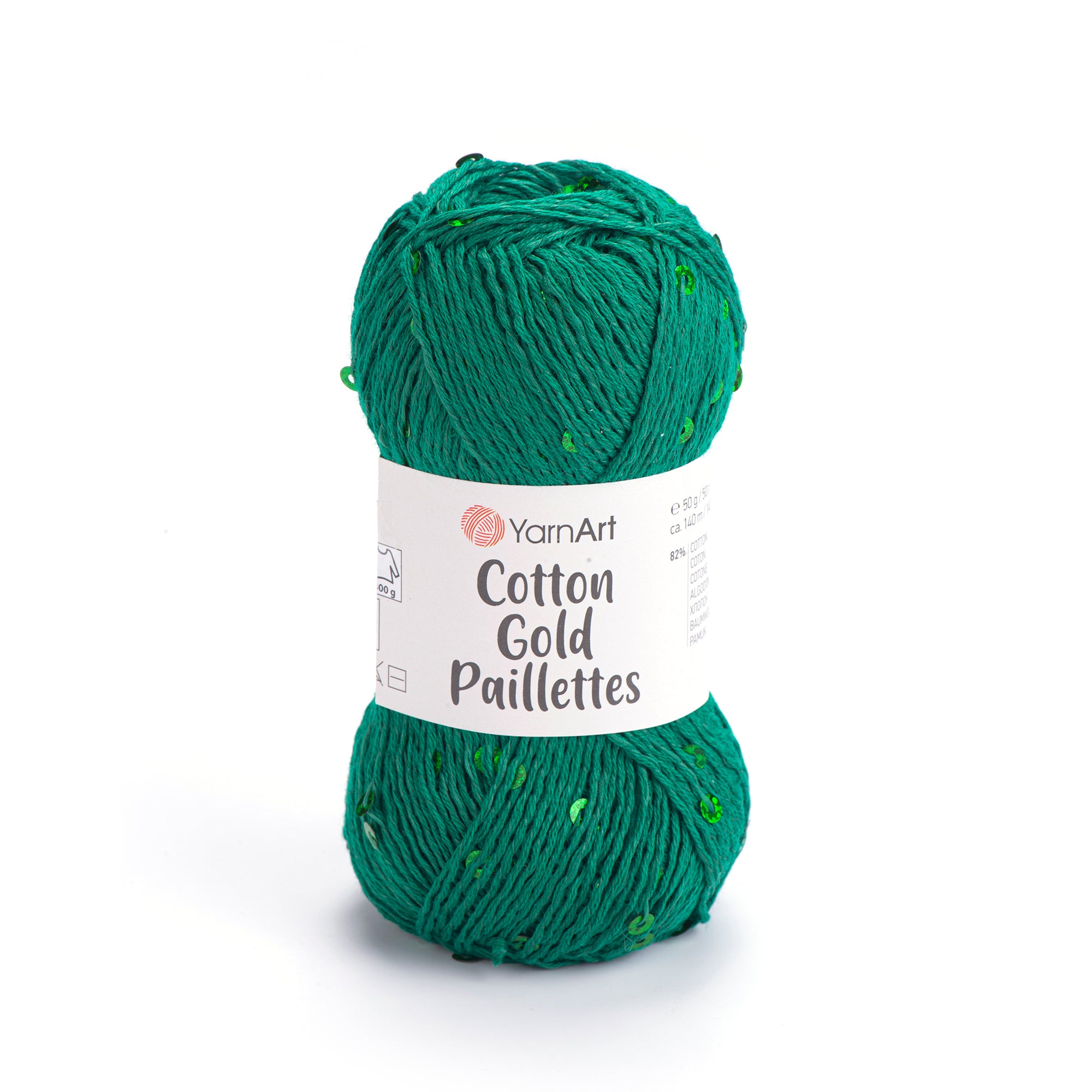 Yarn Art Cotton Gold Paillettes