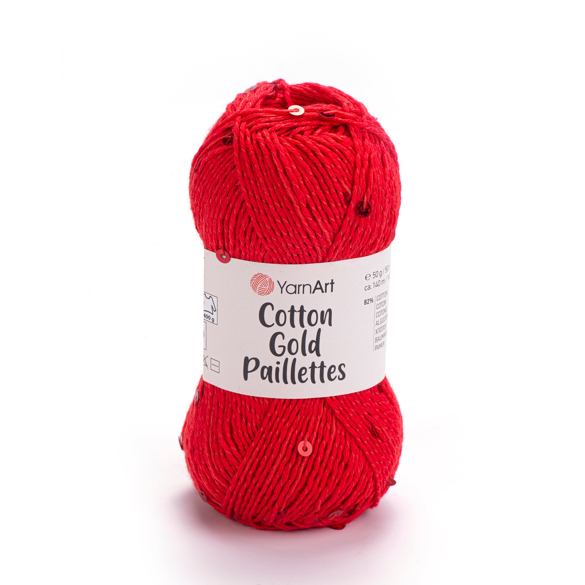 Yarn Art Cotton Gold Paillettes