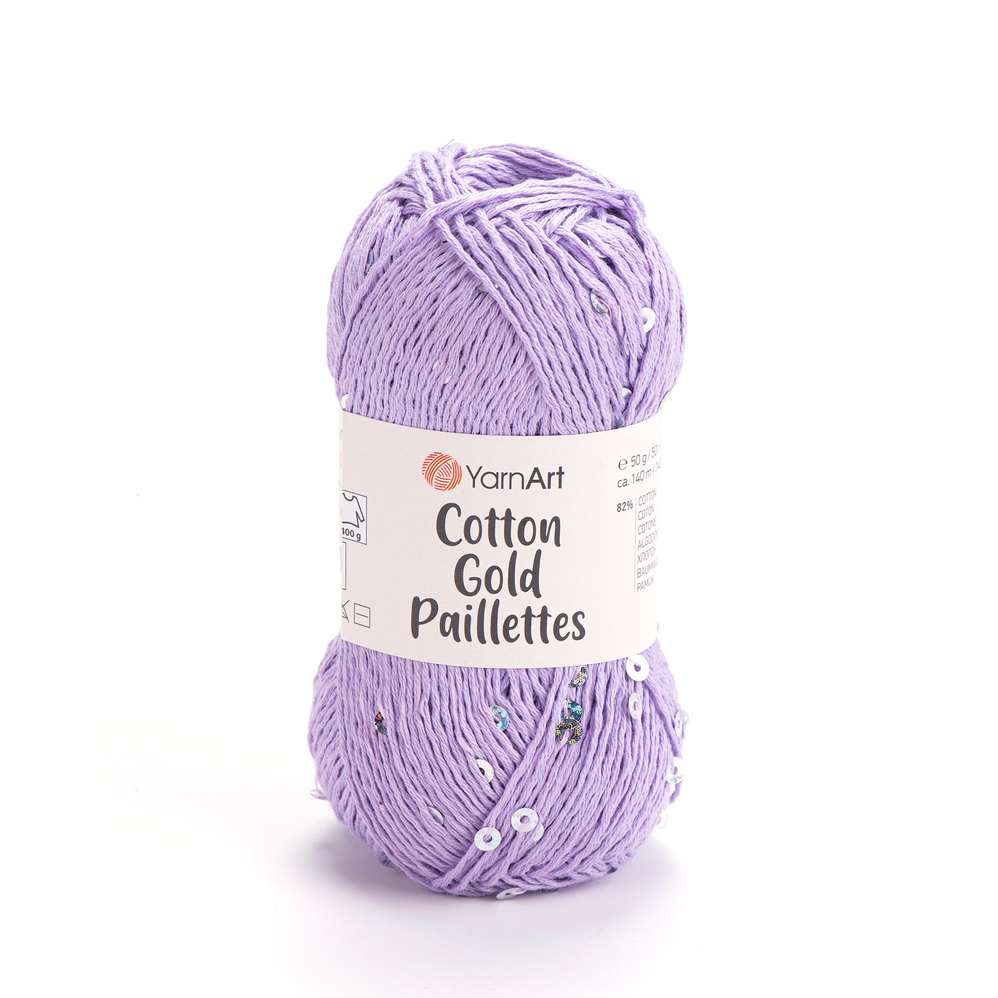 Yarn Art Cotton Gold Paillettes