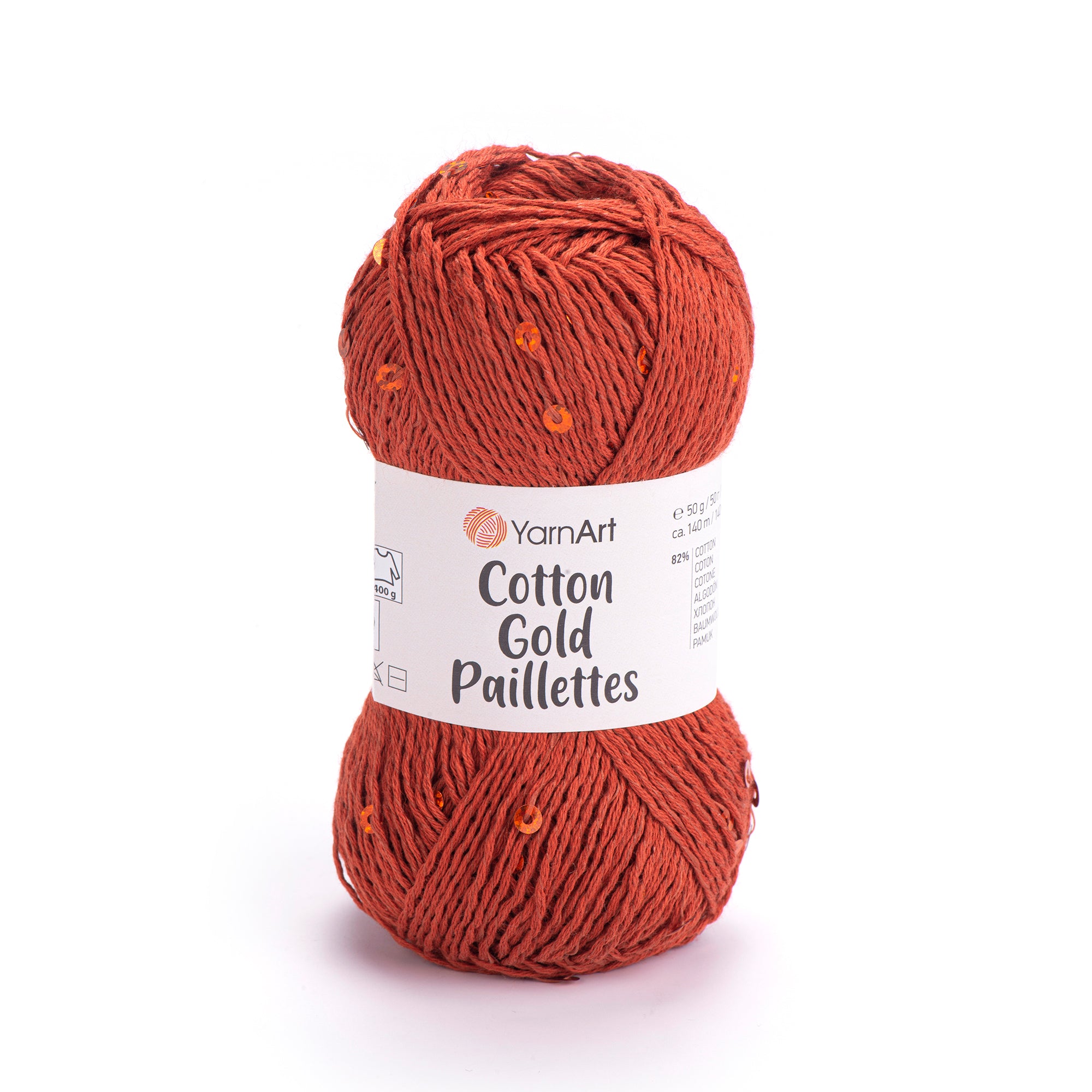 Yarn Art Cotton Gold Paillettes