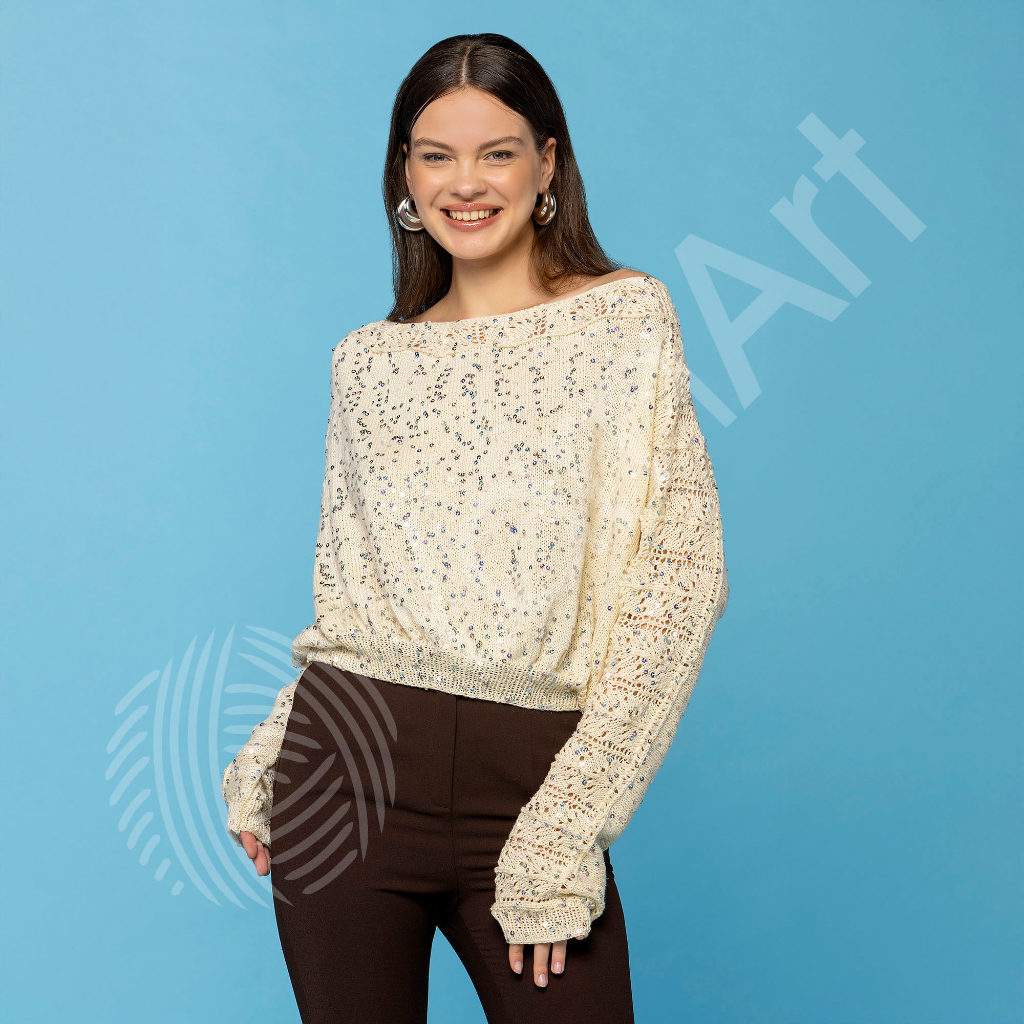 Yarn Art Cotton Gold Paillettes