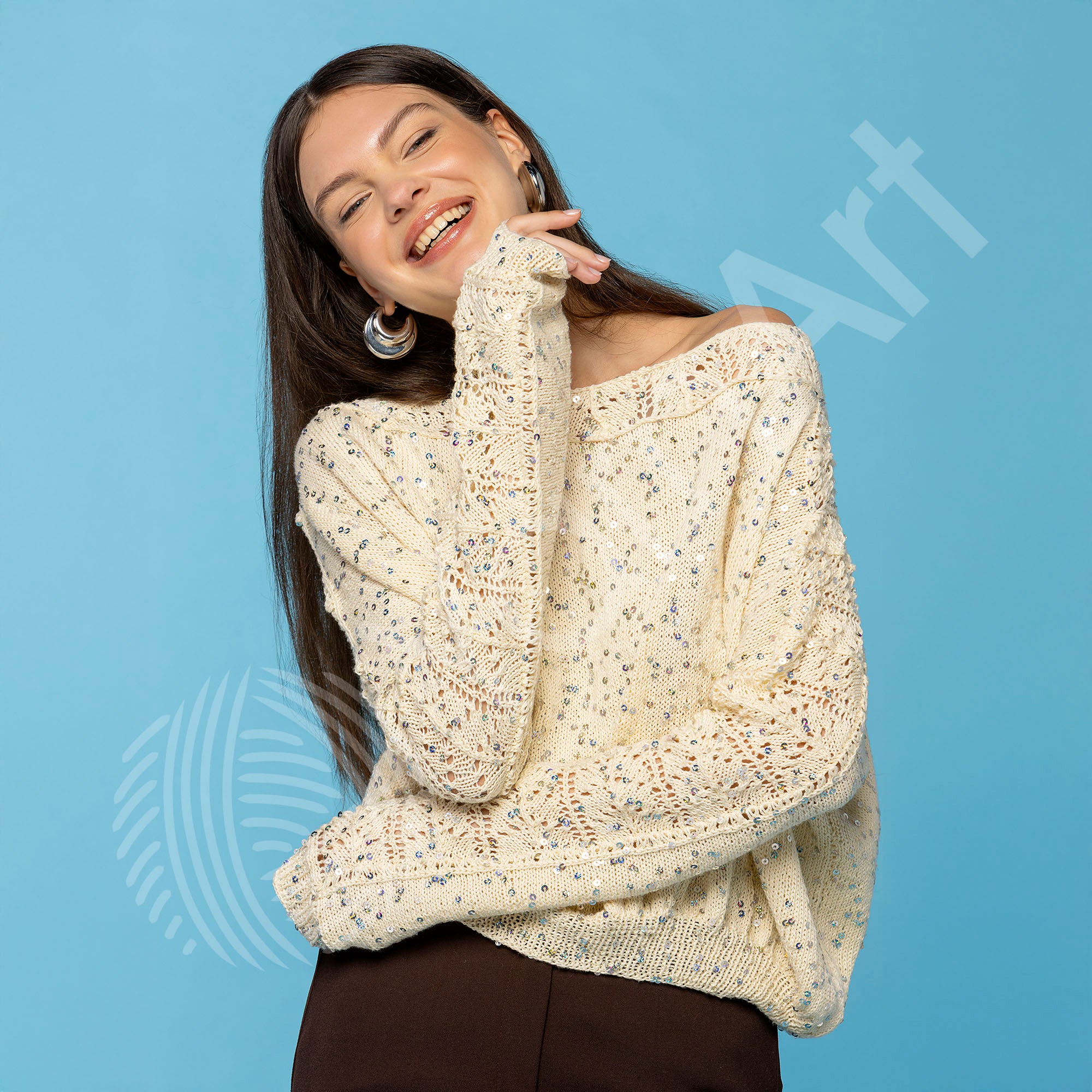 Yarn Art Cotton Gold Paillettes